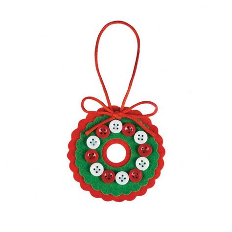 Button Wreath Christmas Craft Kit | Oriental Trading | Christmas craft kit, Christmas ornament ...