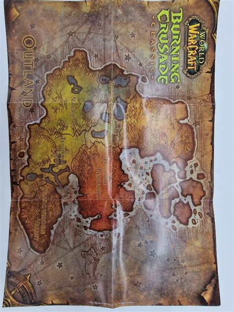 World Of Warcraft Outlands Map Poster Jigsaw Puzzle RARE PRESS STREAMER PROMO | eBay