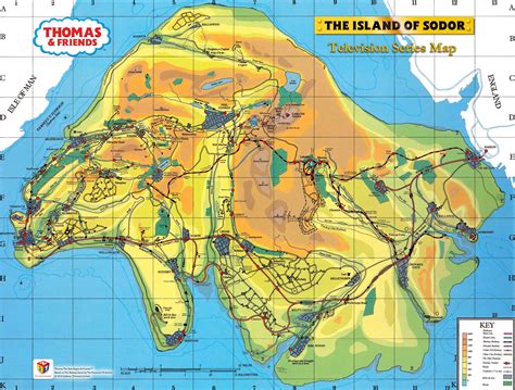 Official Sodor 2014 map (Thomas the Tank Engine) [5,932 × 4,493] : r ...