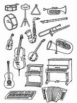 Musical Instruments coloring Pages Free Printable  sketch template