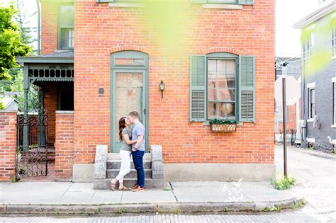 Jocelyn + Austin || German Village Engagement - Captured by Lydia Photography