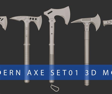 ArtStation - Modern Axe Set01 Highpoly 3D Model | Game Assets