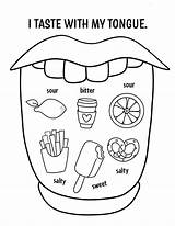 Tongue Taste Coloring Page sketch template