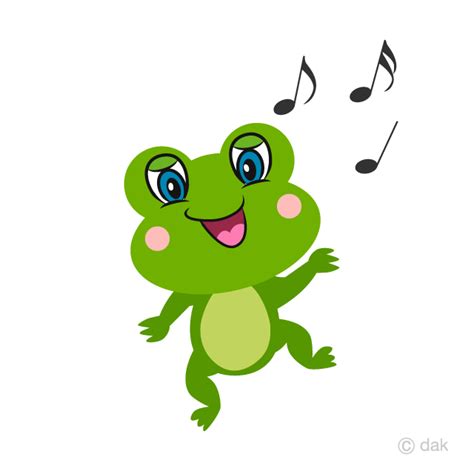 Cute Frog Dancing Cartoon Free PNG Image｜Illustoon
