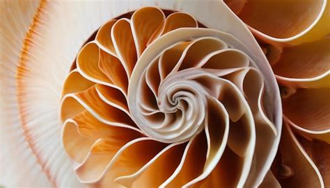 Premium AI Image | Close up nautilus shell pattern