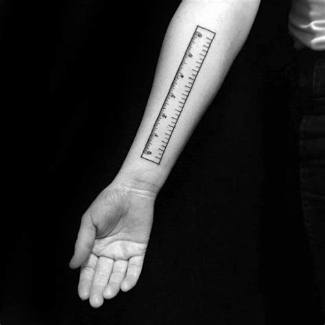 20 Ruler Tattoo Designs For Men - Measurement Ink Ideas