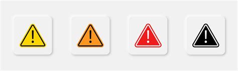 Premium Vector | Warning triangle icons set caution warn in yellow ...