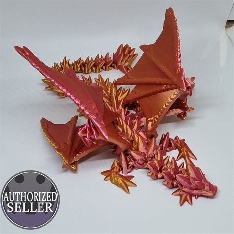 Armoured Spike Dragon – Adult - Mystic Critters 3D