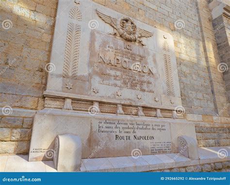 A Memorial Alongside the Route Napoleon Which Follows the Route Napoleon Bonaparte Took during ...