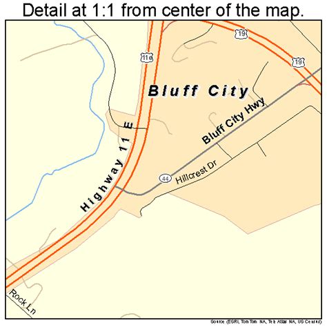 Bluff City Tennessee Street Map 4706960