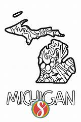 Free Michigan Coloring Pages — Stevie Doodles sketch template