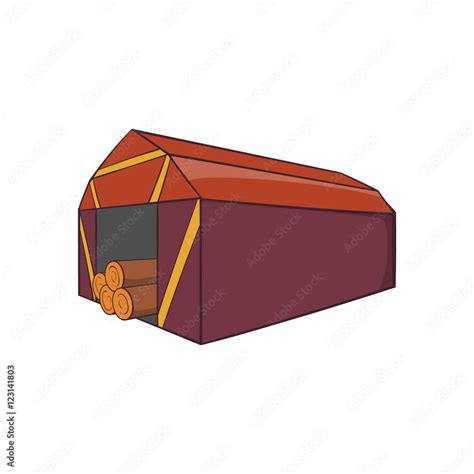 Shed icon. Cartoon illustration of shed vector icon for web design Stock Vector | Adobe Stock