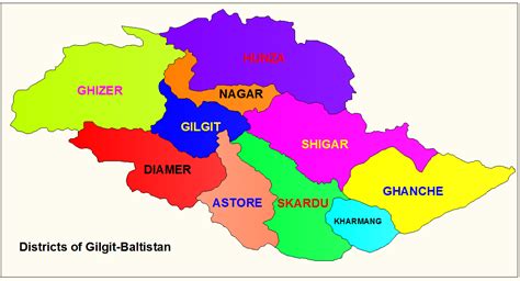 Districts of Gilgit-Baltistan with their population and area - Trango Tours