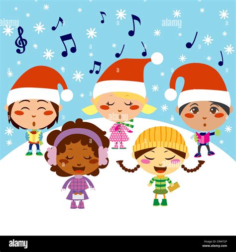 Kids singing christmas carols hi-res stock photography and images - Alamy