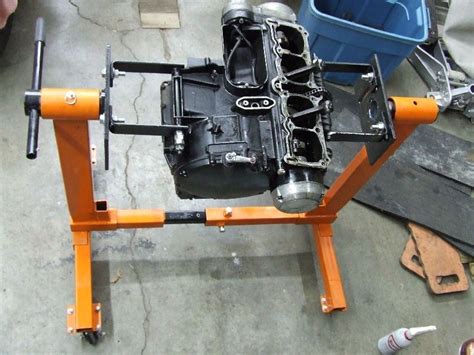 Motorcycle Engine Rotisserie by quexpress -- Homemade motorcycle engine rotisserie adapted from ...