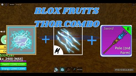 (Blox Fruits) Blox Fruit THOR COMBO | Rumble + Electric Claw + Pole V2 Combo - YouTube