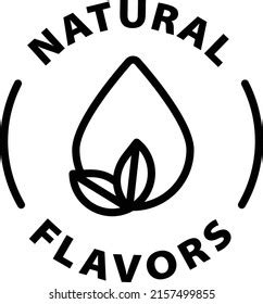 Natural Flavors Black Outline Badge Icon Stock Vector (Royalty Free) 2157499855 | Shutterstock