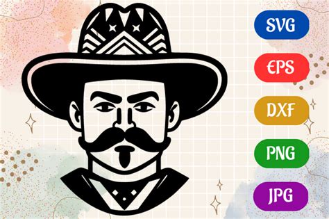 Mexican | Black and White Logo Vector Graphic by Creative Oasis ...