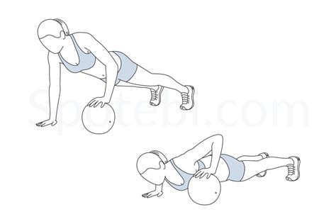 The alternating medicine ball push up adds an element of balance and stability to the regular ...
