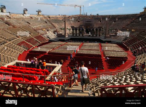 Inside the coliseum of Verona Stock Photo - Alamy