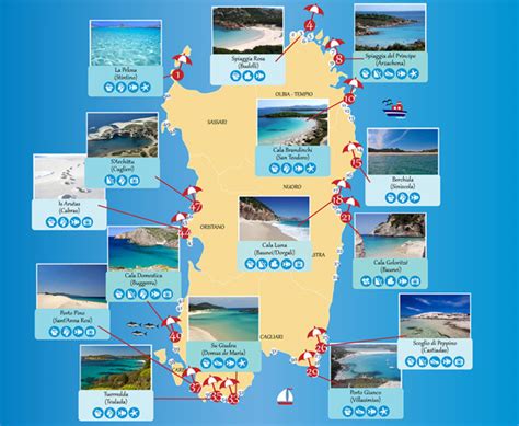 Best Beaches In Sardinia Map