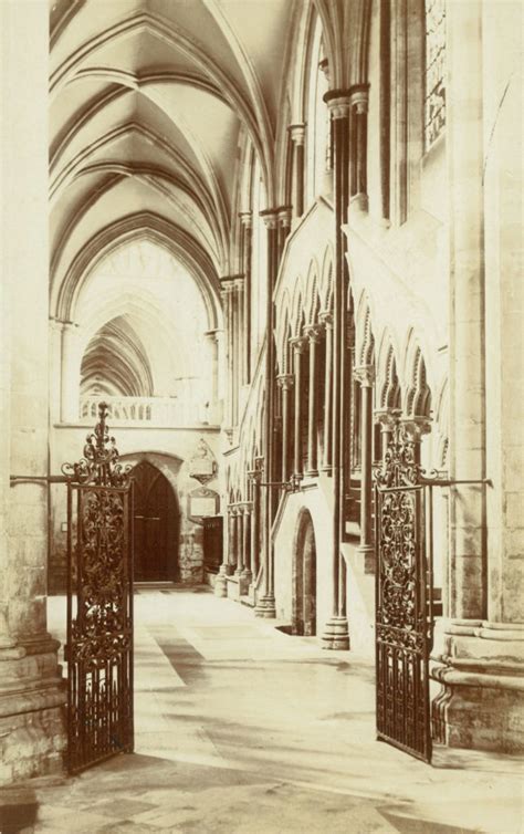 Beverley Minster interior, choir north aisle from east, Beverley 1900s – 'What Was Here?'