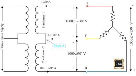 Open Delta Transformer Connection: Calculation & Diagram (V-V Connection) | Electrical4U