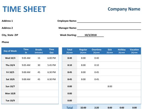 Spreadsheet To Keep Track Of Employee Hours with Time Sheet — db-excel.com