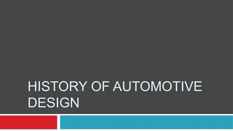 History of automotive design | PPT