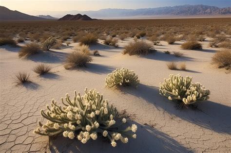 Premium AI Image | Bushes in the desert of death valley california