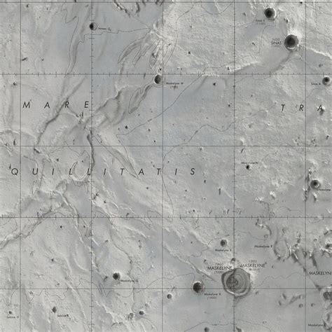 Sea of Tranquility - Vintage Shaded Relief Map (1962) – East Of Nowhere