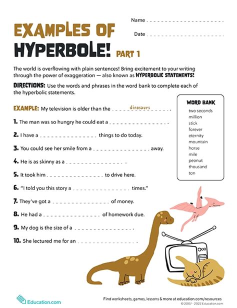 Hyperbole Examples Sentences