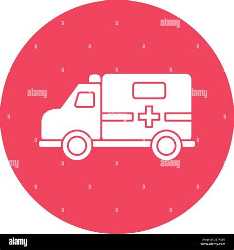 ambulance emergency silhouette block style icon Stock Vector Image ...