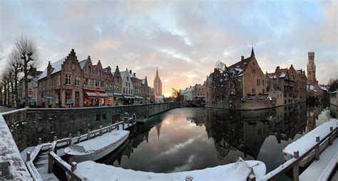 White christmas at sunset , Brugge, Belgium | Snow and beaut… | Flickr