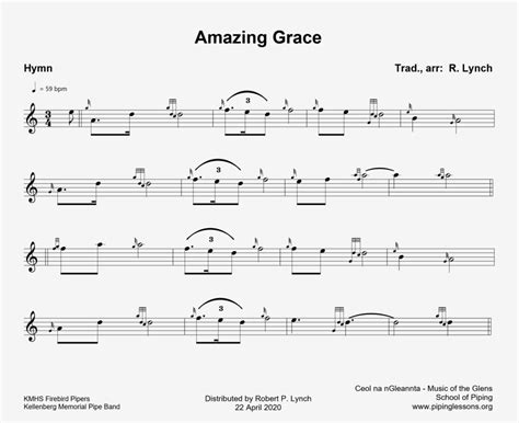 Amazing Grace Sheet Music Bagpipes / Free Printable Music Sheets ...