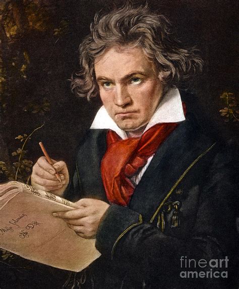 Ludwig Van Beethoven Holding Missa Solemnis Painting by Joseph Carl ...