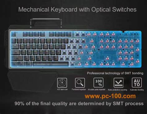 Mechanical keyboard with photoelectric switches (optical mechanical ...