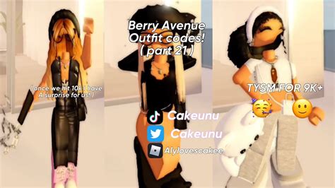 10+ BERRY AVENUE OUTFIT CODES! || Cakeunu - YouTube