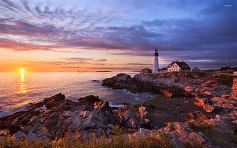 Lighthouse Sunset Wallpapers - 4k, HD Lighthouse Sunset Backgrounds on ...