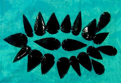 Obsidian Arrowheads Spearheads