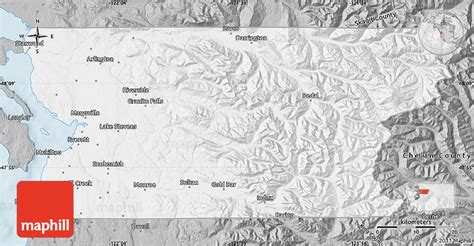 Gray Map of Snohomish County