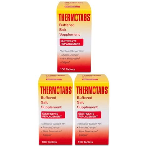 THERMOTABS Salt Supplement Buffered Tablets with Sodium, Potassium ...