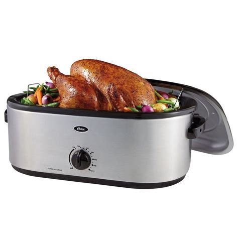 Oster Stainless Steel Roaster Oven - 6 Quart | Turkey in roaster oven, Turkey in roaster ...