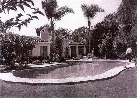 A rear view of Marilyn Monroe's Brentwood home, at 12305 Fifth Helena Drive, at the time of her ...