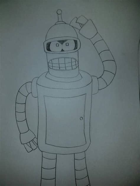 Bender B Rodriguez pencil sketch by jake116952 on DeviantArt