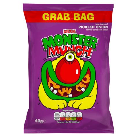 Mega Monster Munch Pickled Onion Snacks 40g by British Store Online