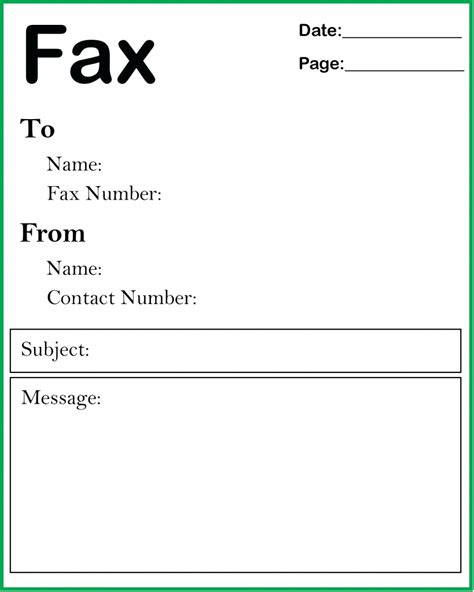 Free Printable Fax Cover Sheet Templates - Sample & Examples