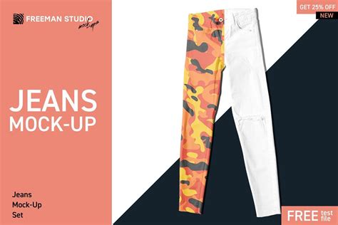 Jeans Mock-Up Set | Mocking, Mockup, Make photo