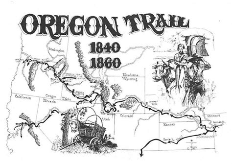 Oregon Trail Map Oregon Trail Map, Picture | Topics - Other, Postcard ...