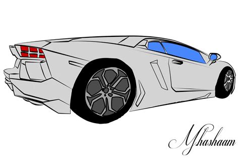 Lamborghini Aventador Sketch by TecArtist on DeviantArt